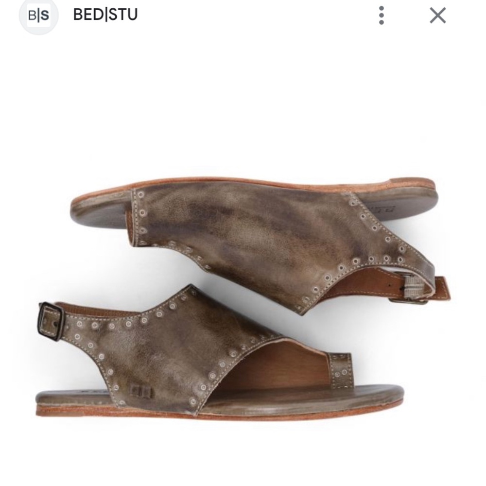 BedStu Misha Taupe Rustic Sandals Size 7